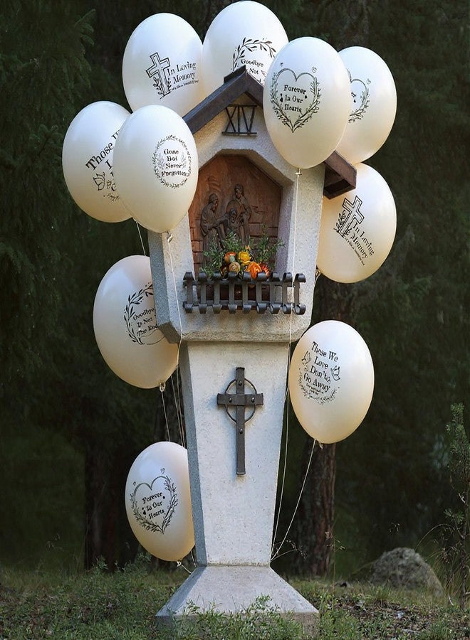 Vertintong 60 Pcs Memorial Balloons White Funeral Remembrance Release Balloons in Sky for Memorial Day Services Condolence, Funeral, Anniversary,12 Inch - Image 4